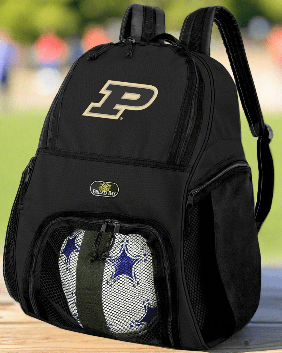 Purdue University Soccer Ball Backpack or Purdue Volleyball Sports Gear Bag