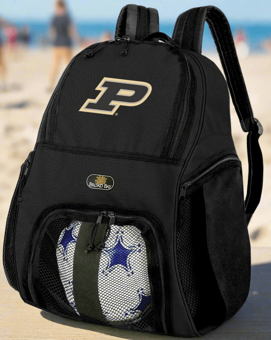 Purdue University Soccer Ball Backpack or Purdue Volleyball Sports Gear Bag