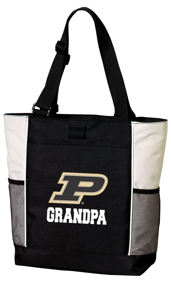 Purdue University Tote Bag Purdue Carryall Tote Grandpa on White