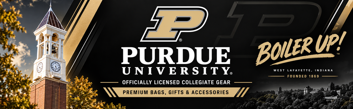 Purdue University Duffel Bag Large Gym, Travel & Suitcase-Style Gear Bag Black