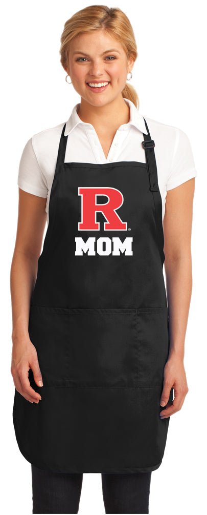 Rutgers Apron RU Apron - Stain Resistant Fabric Mom on Black