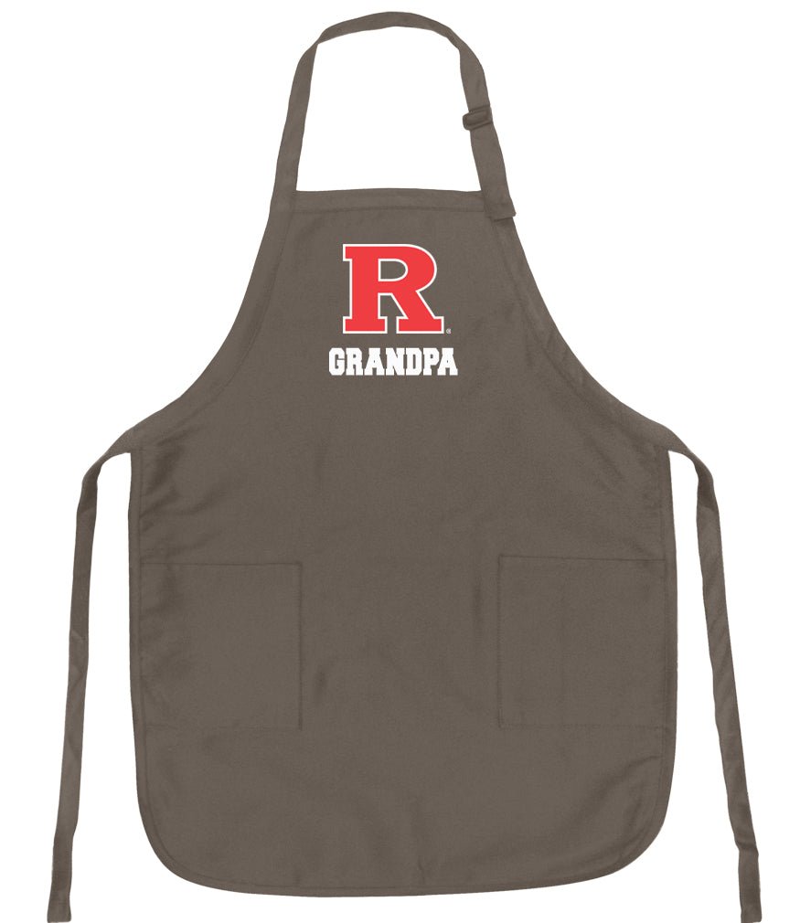 Rutgers Apron RU Apron - Stain Resistant Fabric Grandpa on Khaki
