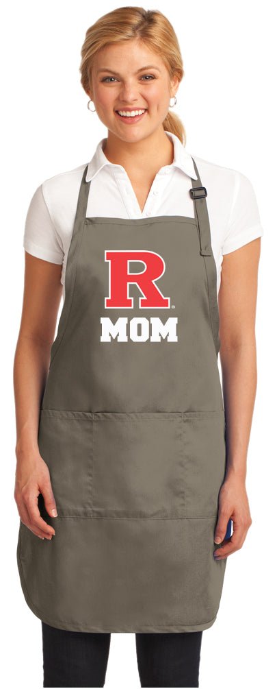 Rutgers Apron RU Apron - Stain Resistant Fabric Mom on Khaki
