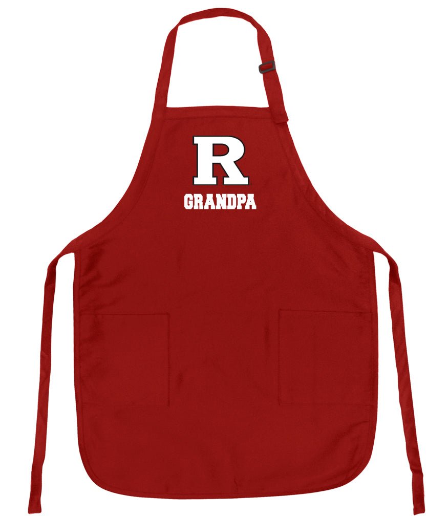 Rutgers Apron RU Apron - Stain Resistant Fabric Grandpa on Red