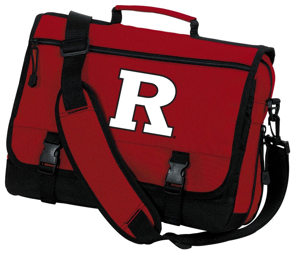 Rutgers Laptop Computer Bag RU Logo Classic Laptop Messenger Bag Red