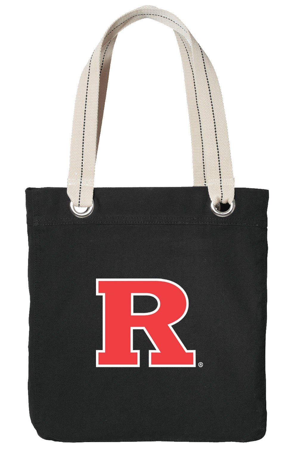 Rutgers Tote Bag RU Deluxe Canvas Shoulder Bag Black