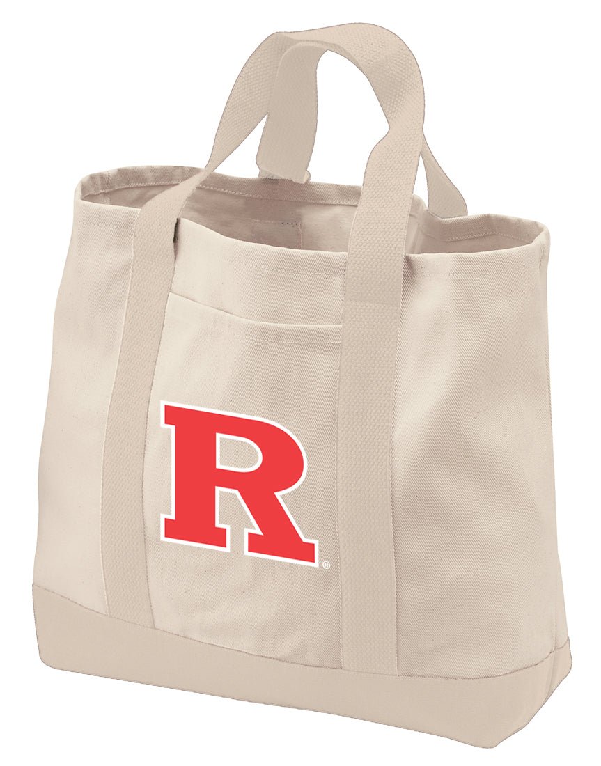 Rutgers Canvas Tote Bag RU Classic Tote Tan