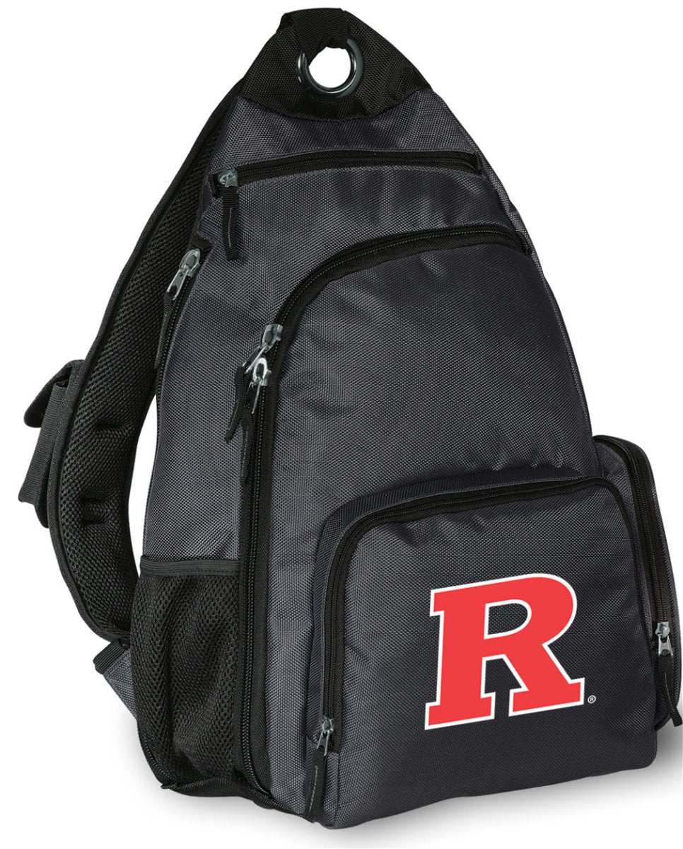 Rutgers University Sling Backpack RU Crossbody Bag Gray