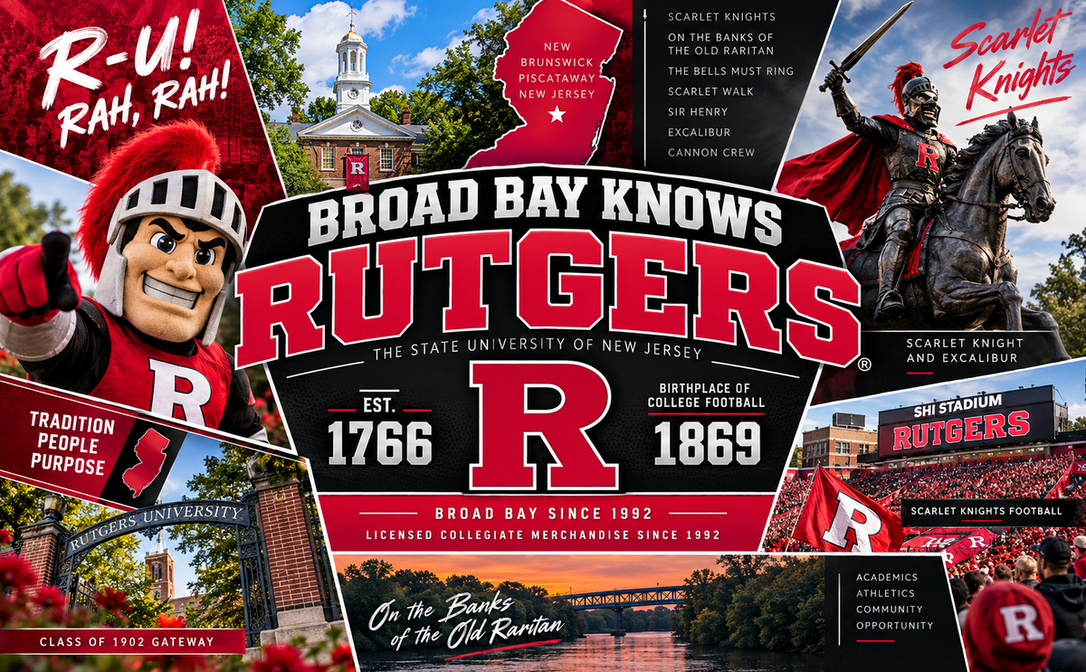 Rutgers Duffel Bag Large RU Gym, Travel & Suitcase-Style Gear Bag Black