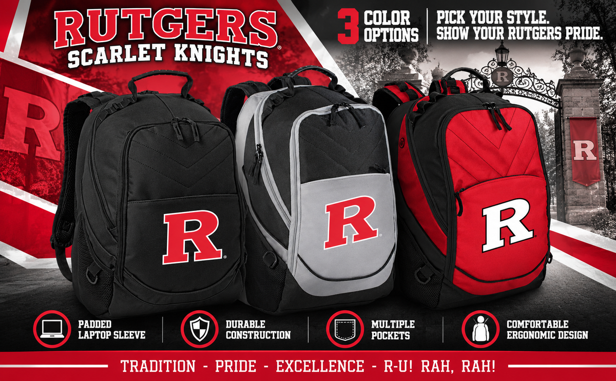 Rutgers Laptop Backpack Red