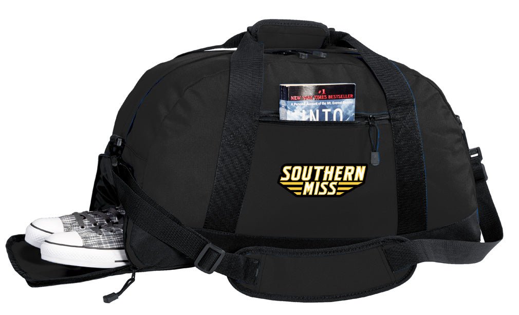 Southern Miss Duffel Bag USM Golden Eagles Gym or Sports Bag with Shoe Pocket
