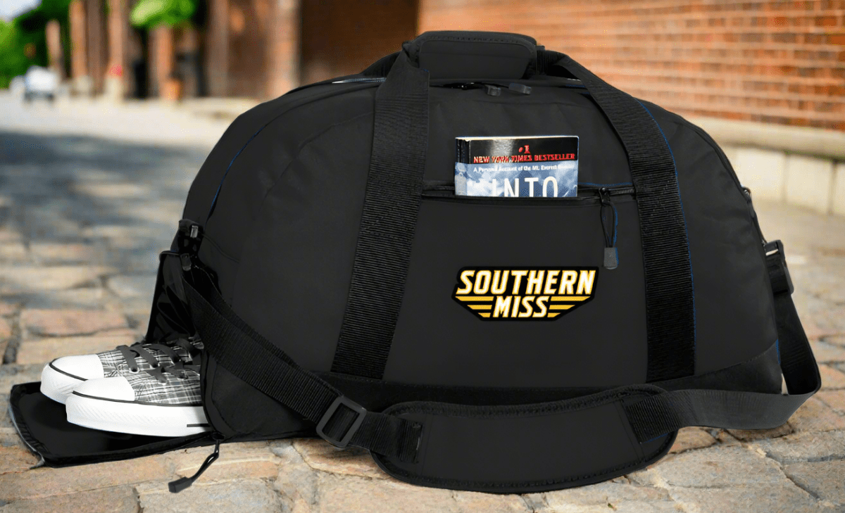 Southern Miss Duffel Bag Gym or Sports Bag with Shoe Pocket