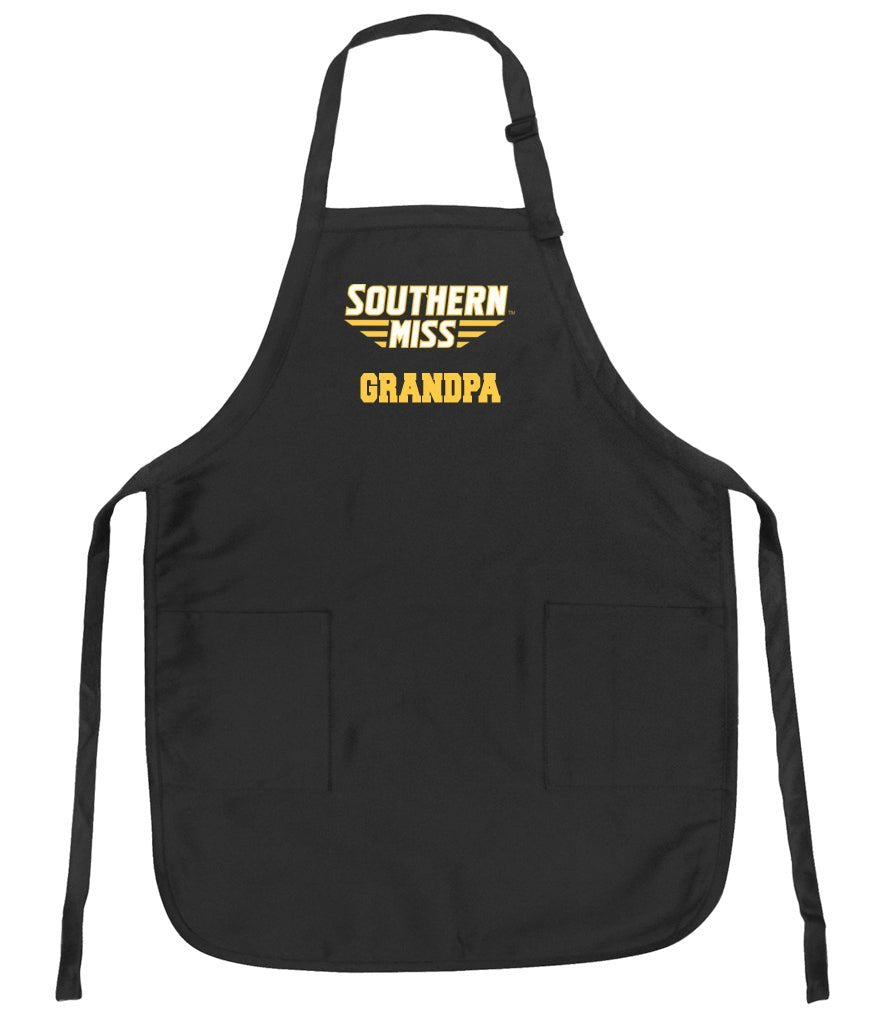 Southern Miss Apron USM Golden Eagles Apron - Stain Resistant Fabric Grandpa on Black