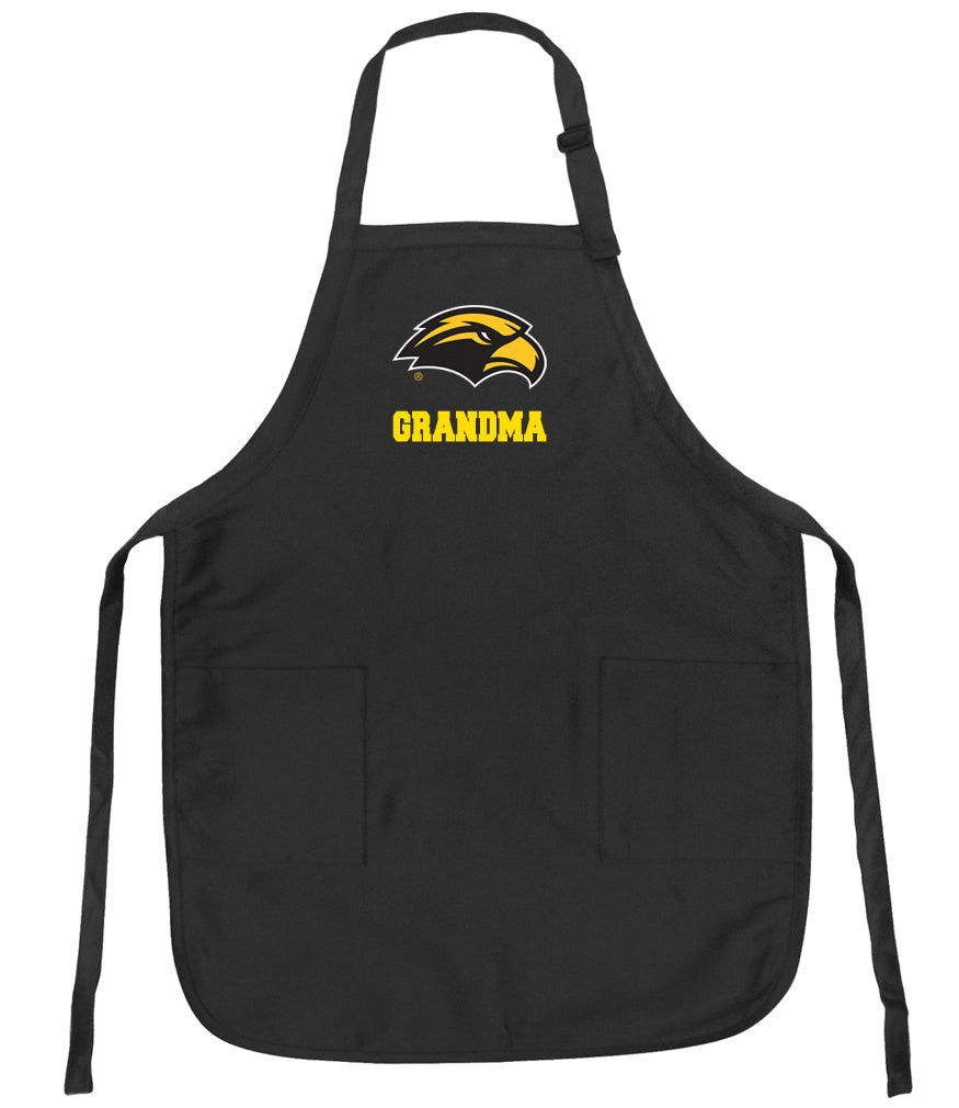 Southern Miss Apron USM Apron - Stain Resistant Fabric Grandma on Black