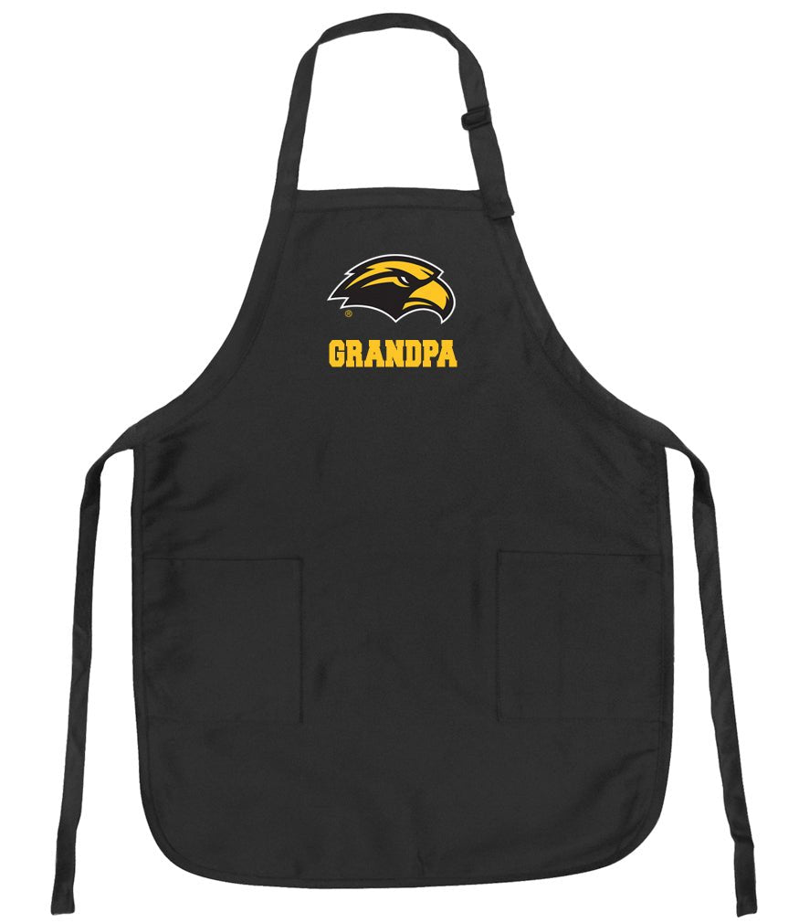 Southern Miss Apron USM Apron - Stain Resistant Fabric Grandpa on Black