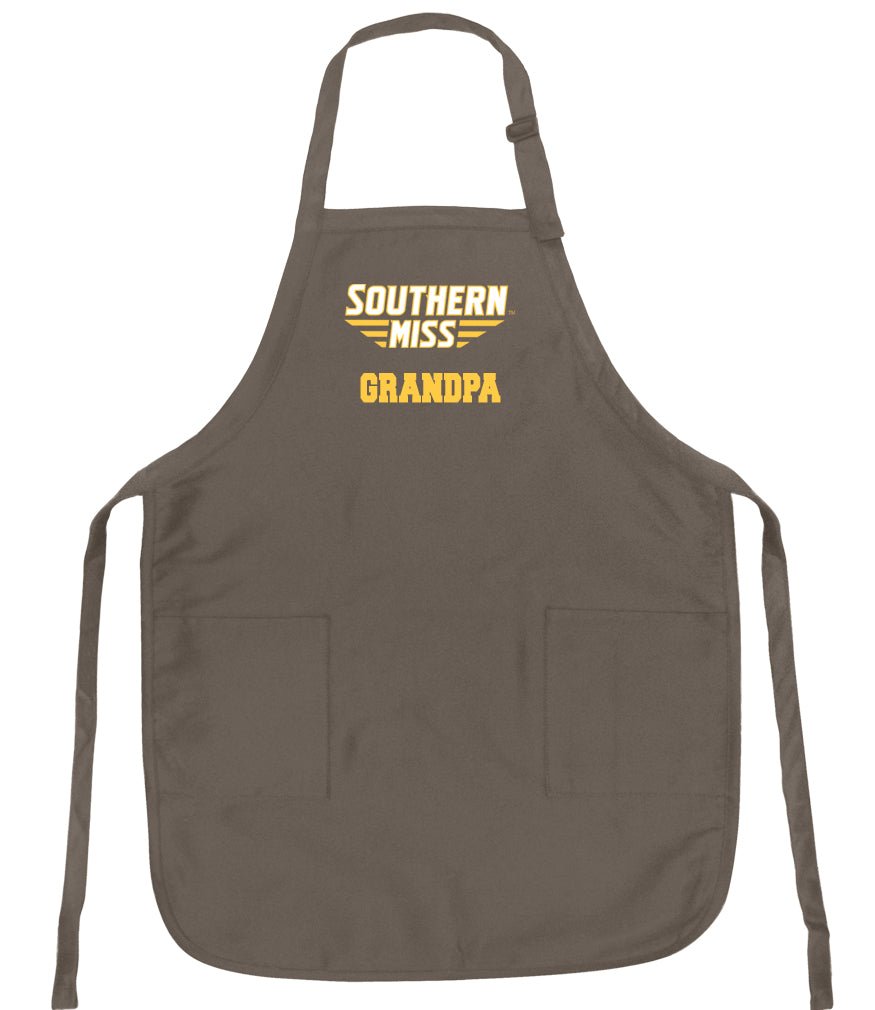 Southern Miss Apron USM Golden Eagles Apron - Stain Resistant Fabric Grandpa on Khaki