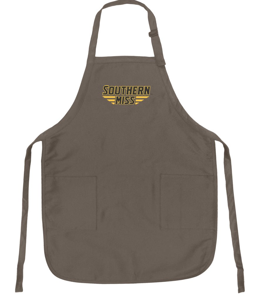 Southern Miss Apron USM Golden Eagles Apron - Stain Resistant Fabric Khaki