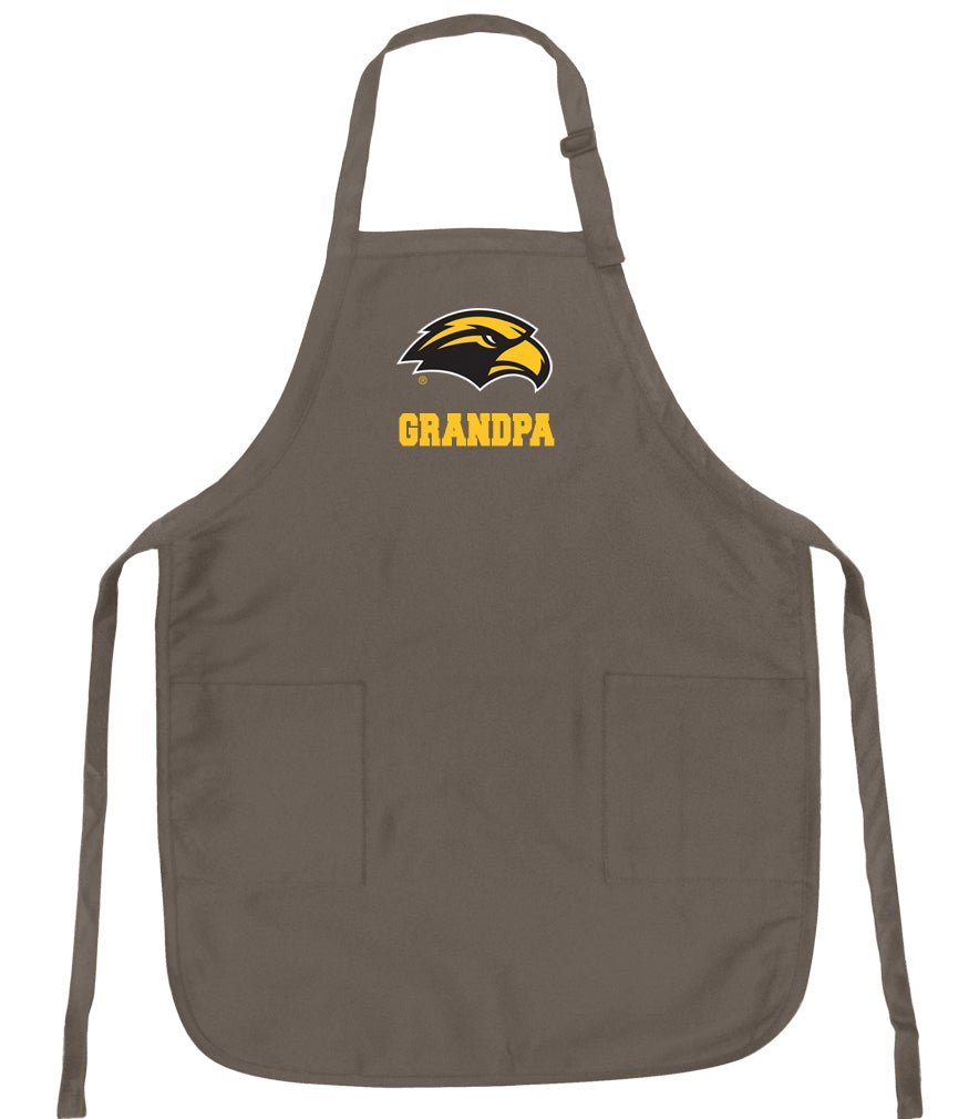 Southern Miss Apron USM Apron - Stain Resistant Fabric Grandpa on Khaki
