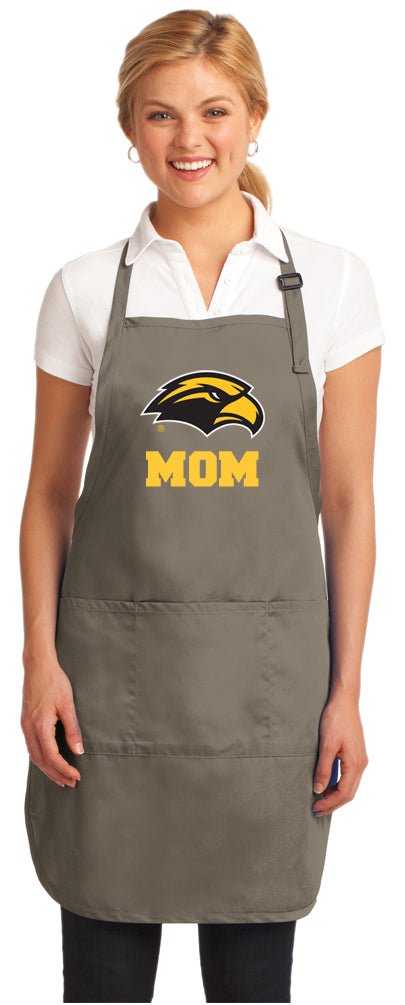 Southern Miss Apron USM Apron - Stain Resistant Fabric Mom on Khaki