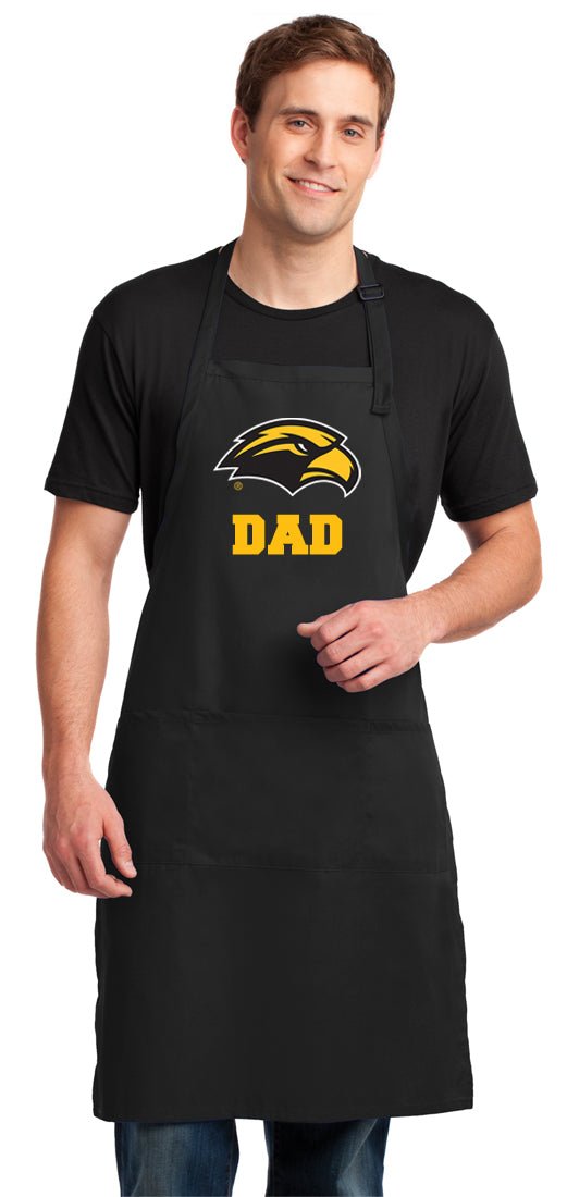 Southern Miss Large Apron USM Apron - Adjustable with Pockets Dad on Black