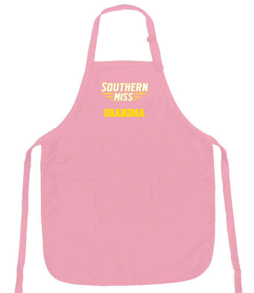 Southern Miss Apron USM Golden Eagles Apron - Stain Resistant Fabric Grandma on Pink