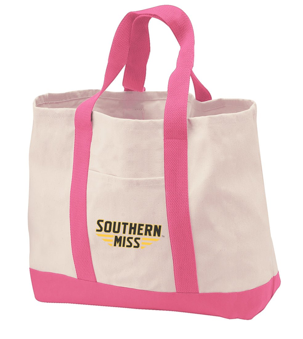 Southern Miss Canvas Tote Bag USM Golden Eagles Classic Tote Pink
