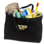 Southern Miss Large Tote Bag USM Golden Eagles Jumbo Tote for Beach Pool or Travel Black