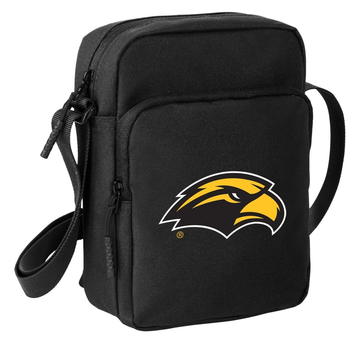Southern Miss Crossbody Bag USM Golden Eagles Travel Sling Pack Black - Eagle Logo
