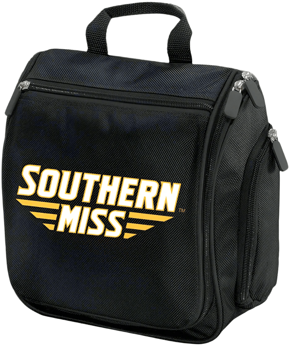 Southern Miss Toiletry Bag – Official University of Southern Mississippi Travel Organizer for Golden Eagles Fans & Alumni Black