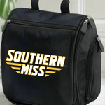 Southern Miss Toiletry Bag or Mens USM Golden Eagles Travel Shaving Kit Black