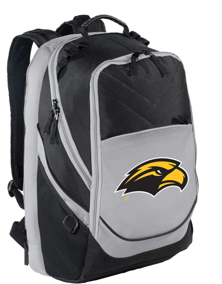 Southern Miss Backpack USM Laptop Computer Backpack Black and Gray
