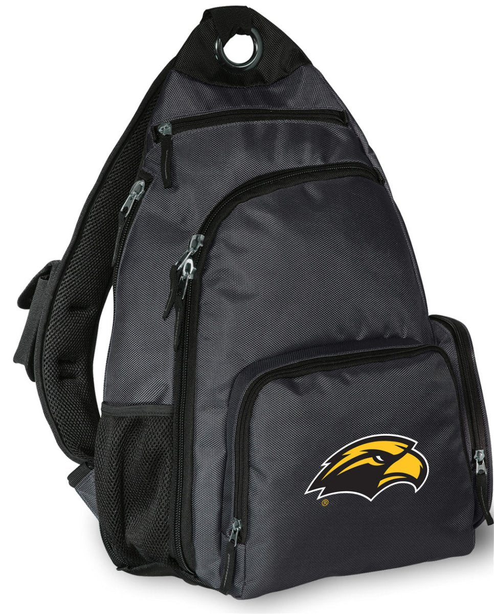 Southern Miss Sling Backpack USM Crossbody Bag Gray