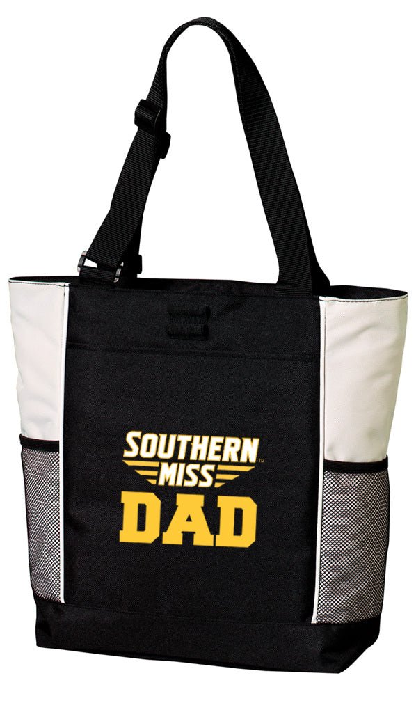 Southern Miss Tote Bag USM Golden Eagles Carryall Tote Dad on White
