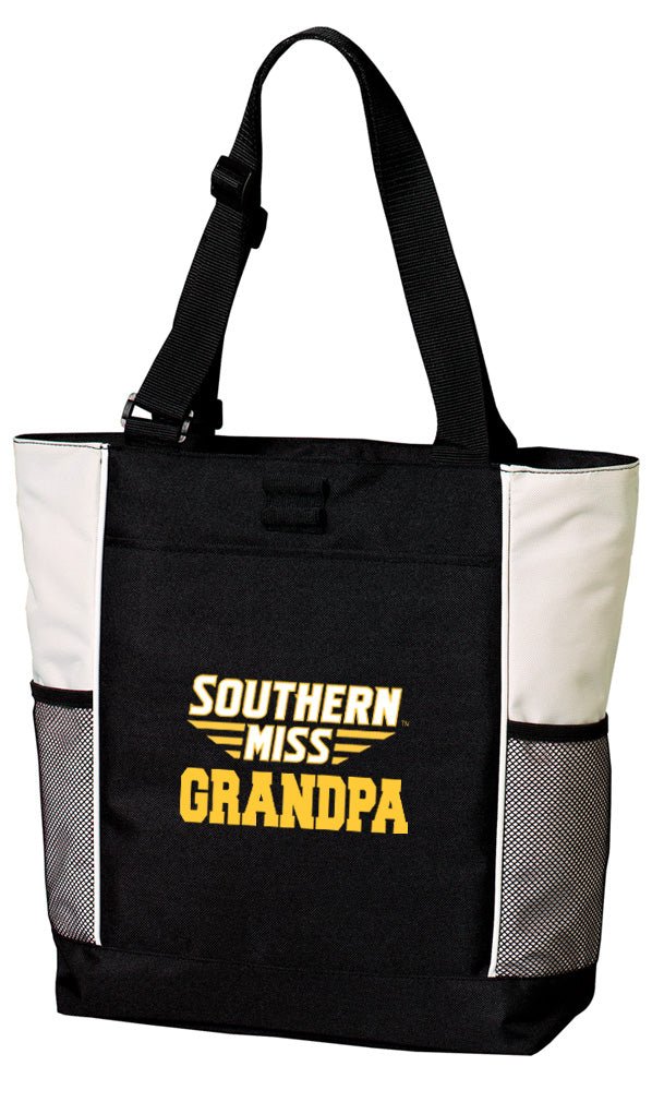 Southern Miss Tote Bag USM Golden Eagles Carryall Tote Grandpa on White