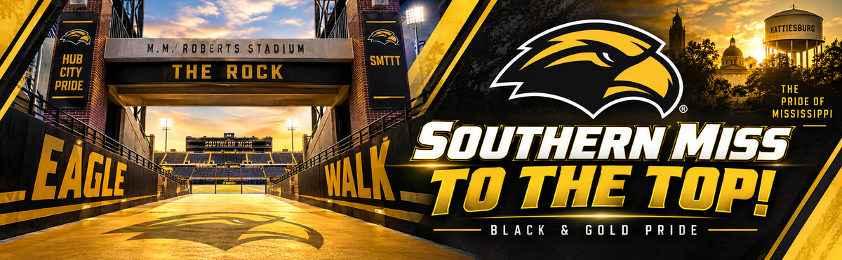 Southern Miss Laptop Backpack Black and Gray