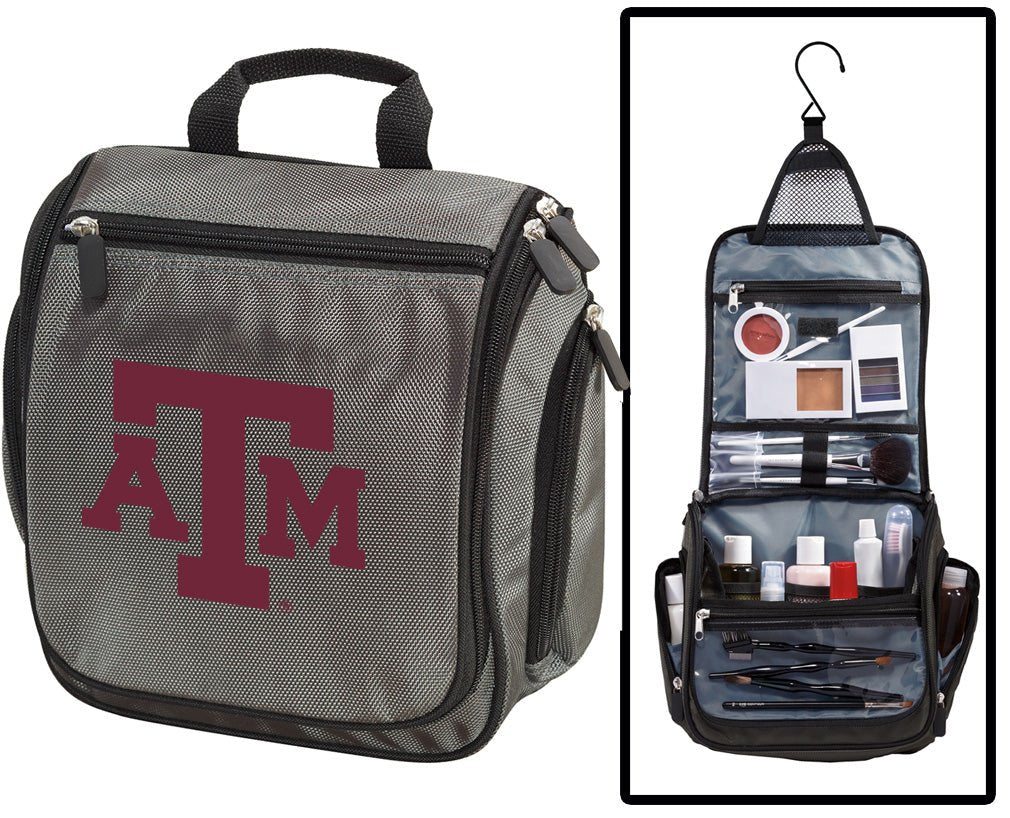 Texas A&M Toiletry Bag – Official Aggies Travel Organizer for Students, Alumni & Fans Gray
