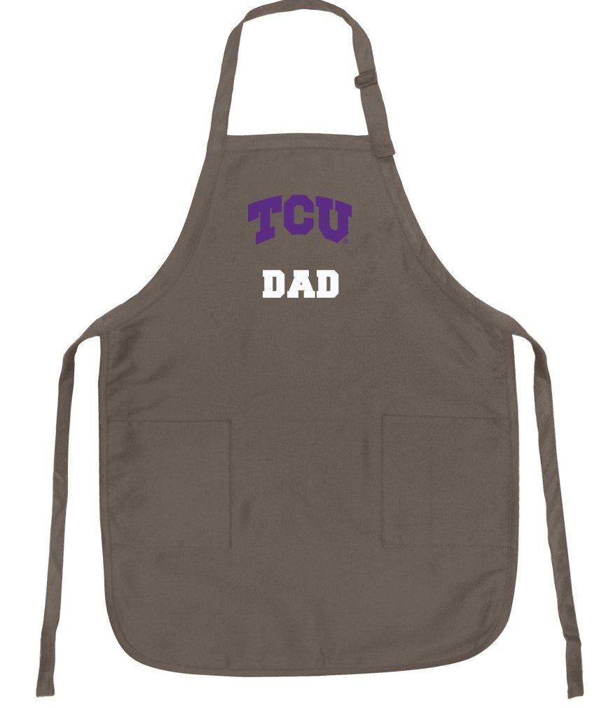 TCU Apron Texas Official Christian Aprons - Stain Resistant Fabric Dad on Khaki