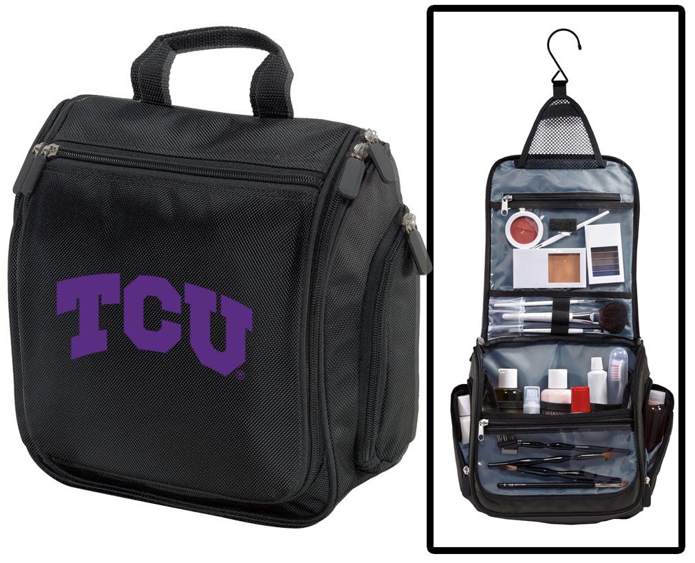 TCU Toiletry Bag – Official Texas Christian University Travel Organizer for Horned Frogs Fans, Students & Alumni Black