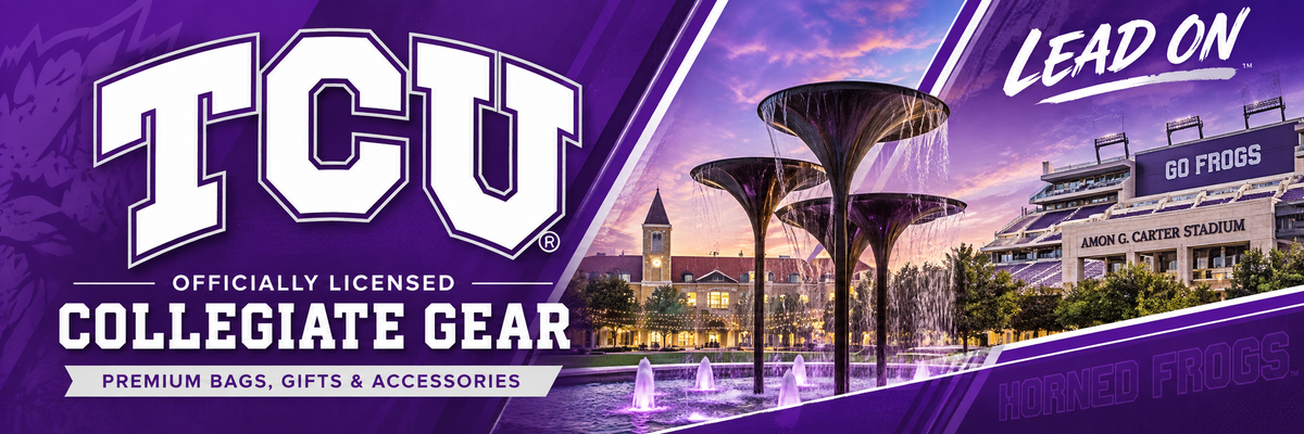 TCU Laptop Backpack – Official Texas Christian University Bookbag Black and Gray