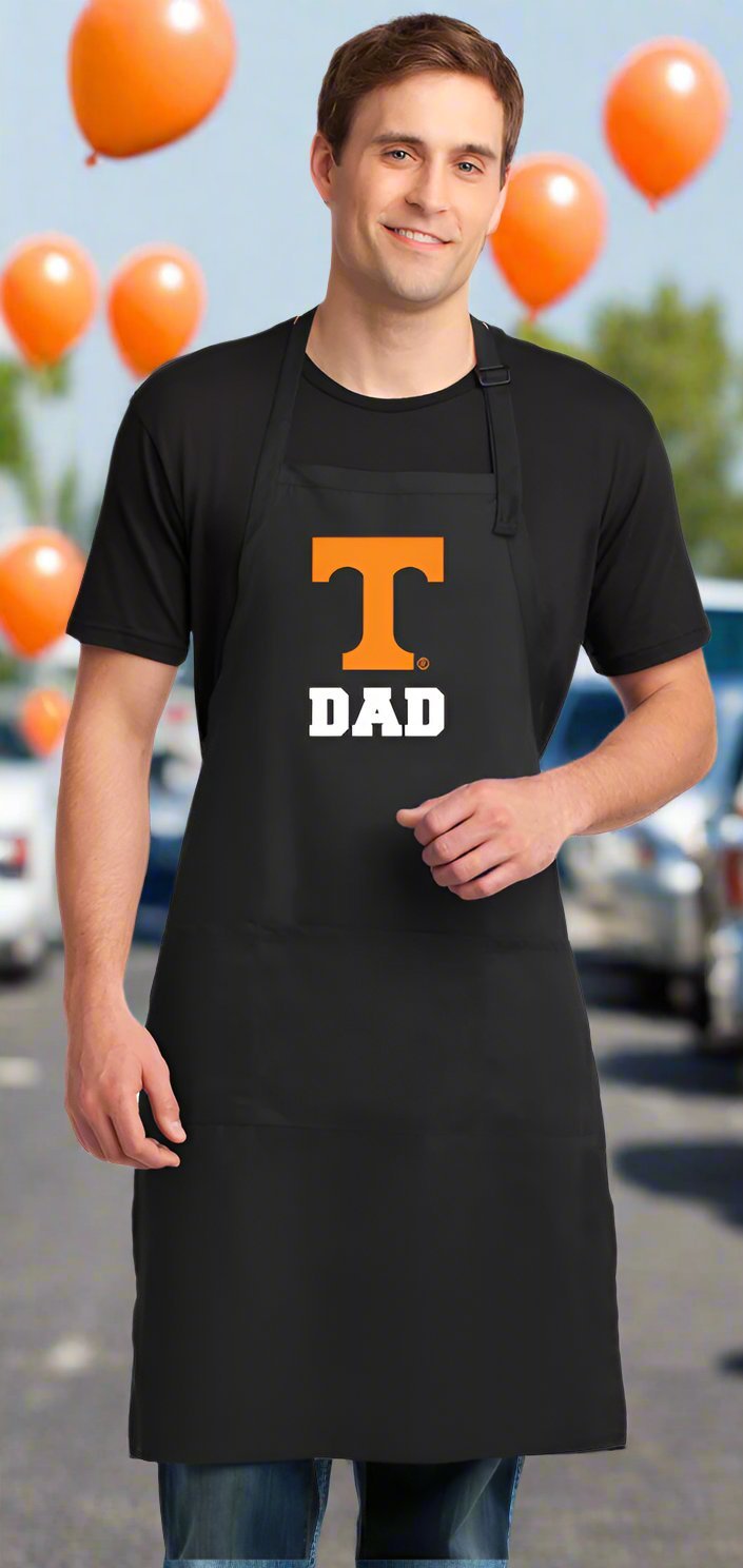 University of Tennessee Large Apron Official UT Vols Aprons - Adjustable with Pockets Dad on Black