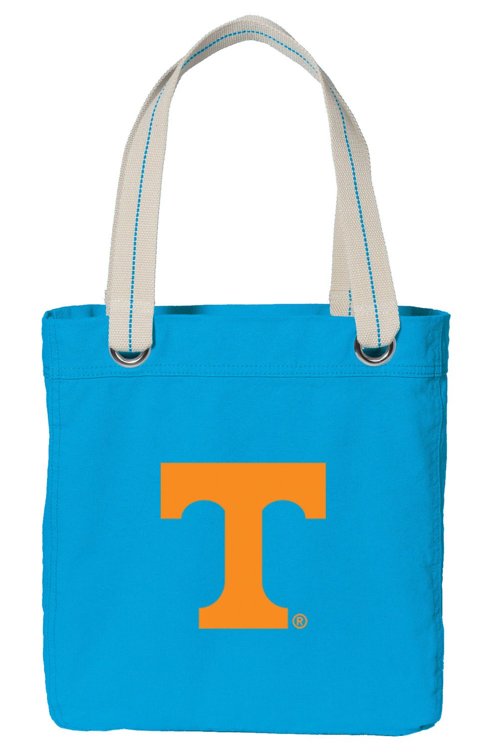 University Of Tennessee Tote Bag UT Vols Deluxe Canvas Shoulder Bag Light Blue