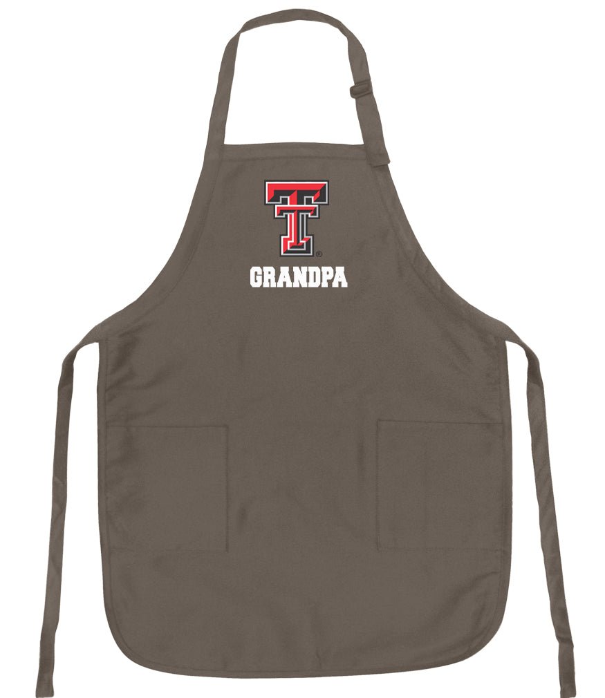 Texas Tech Apron Official TTU Aprons - Stain Resistant Fabric Grandpa on Khaki