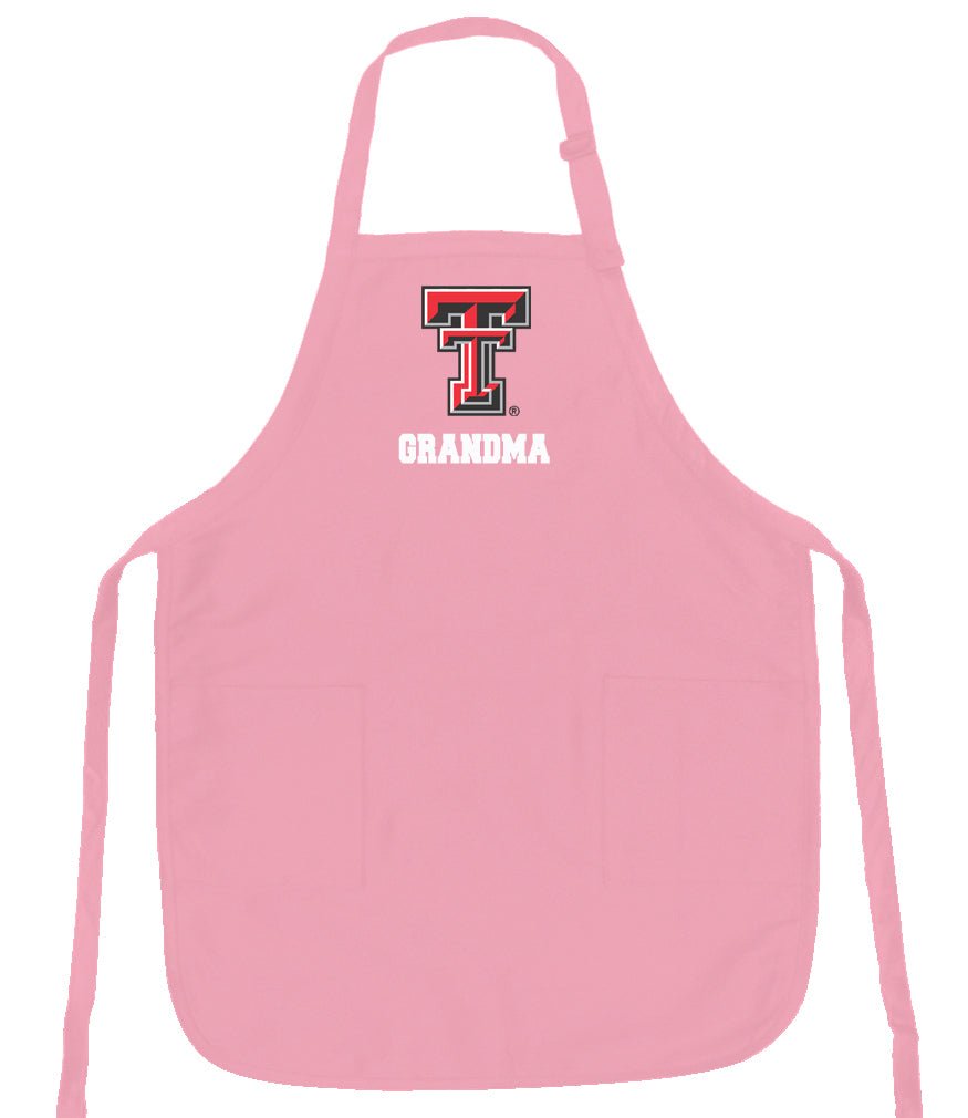 Texas Tech Apron Official TTU Aprons - Stain Resistant Fabric Grandma on Pink