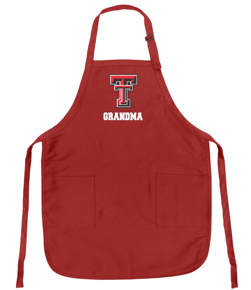 Texas Tech Apron Official TTU Aprons - Stain Resistant Fabric Grandma on Red
