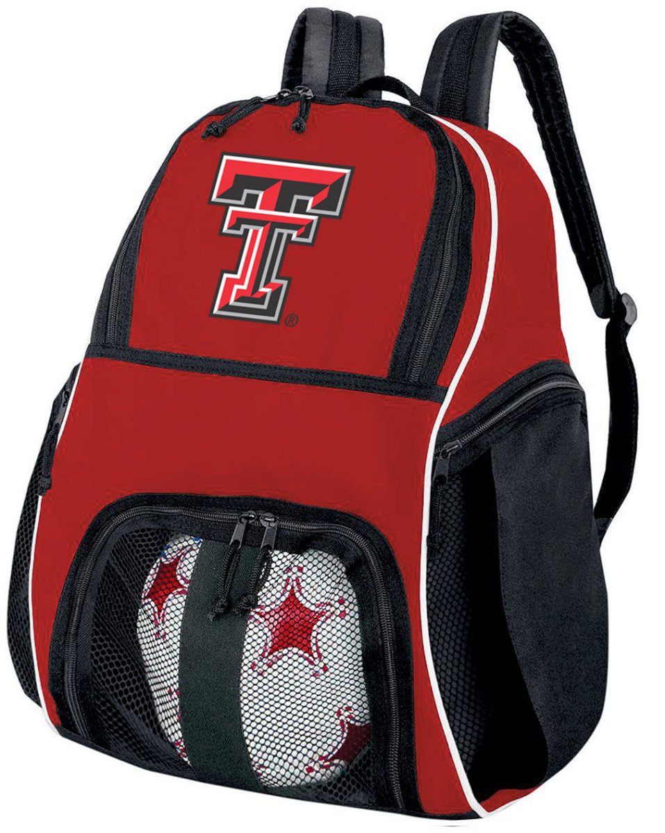 Texas Tech Soccer Ball Backpack or TTU Volleyball Sports Gear Bag Red