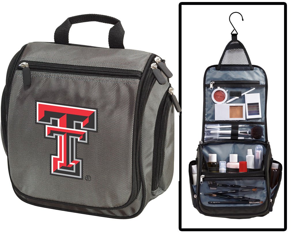 Texas Tech Toiletry Bag – Official Red Raiders Travel Organizer for Students, Alumni & Fans Gray