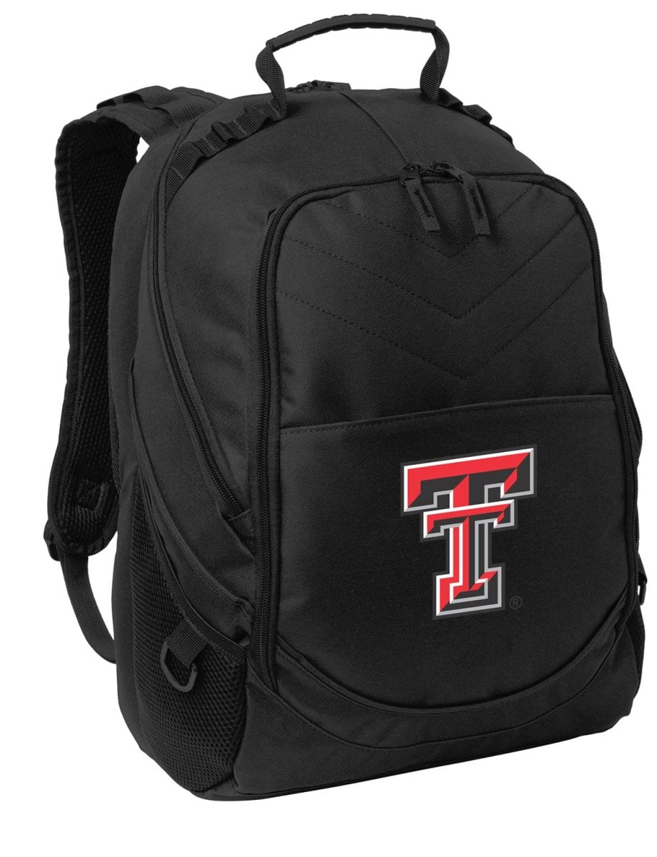 Texas Tech Red Raiders Laptop Backpack – Official Texas Tech University Bookbag – 17" Laptop Sleeve, NCAA School Gear – 600D Polyester Black