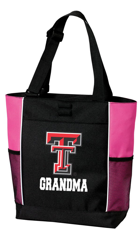 Texas Tech Tote Bag TTU Carryall Tote Grandma on Pink