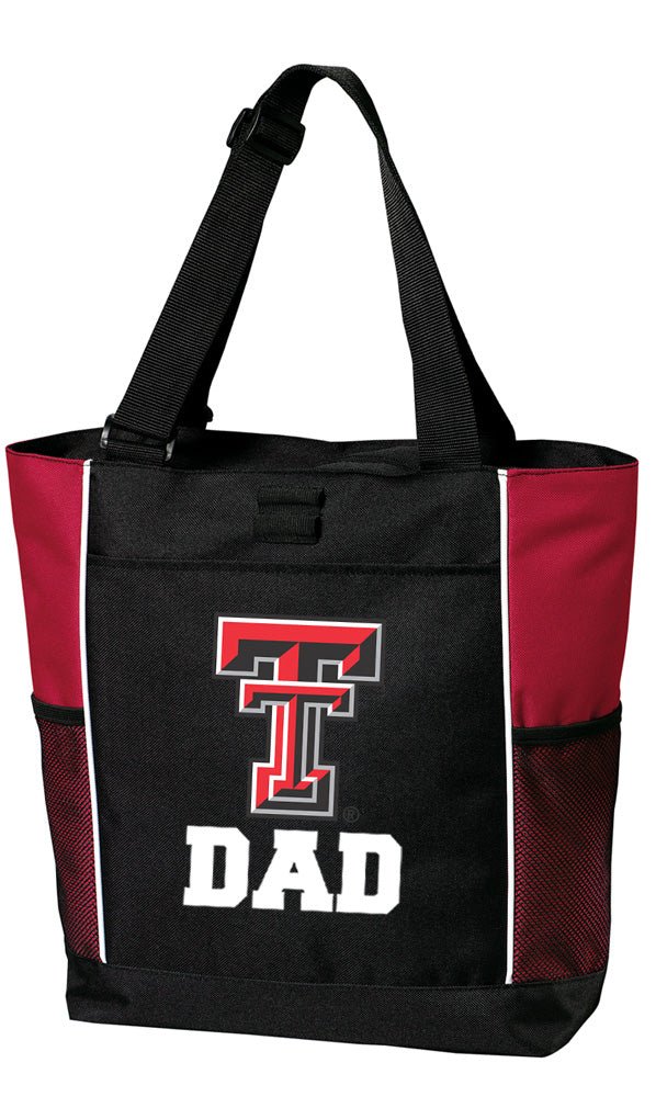Texas Tech Tote Bag TTU Carryall Tote Dad on Red