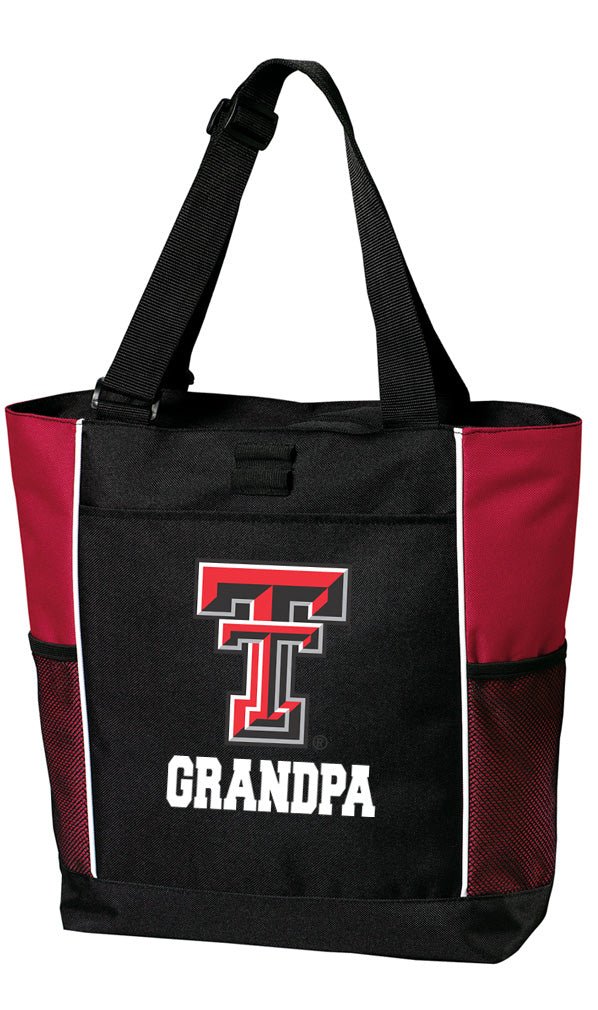 Texas Tech Tote Bag TTU Carryall Tote Grandpa on Red